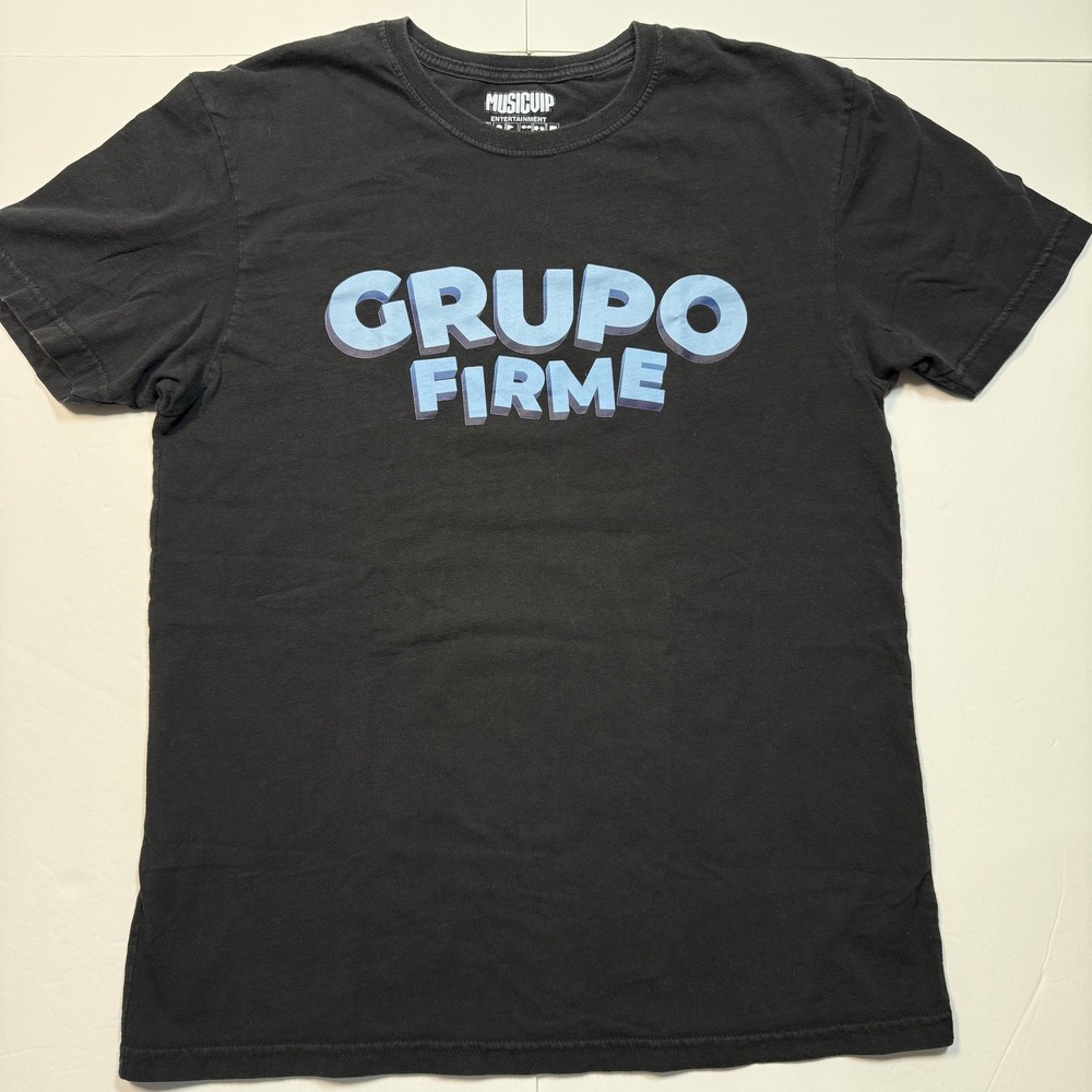 Grupo Firme Shirt Mens Medium Black‎ MusicVIP Band Graphic Tee Concert Tour